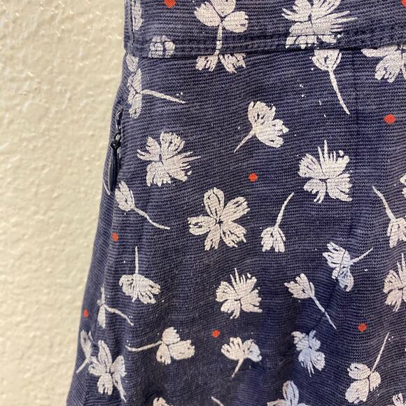 Toad&Co Floral Cap Sleeve A-Line Dress Sz Small Navy Blue Lyocell Organic Cotton - Picture 8 of 8